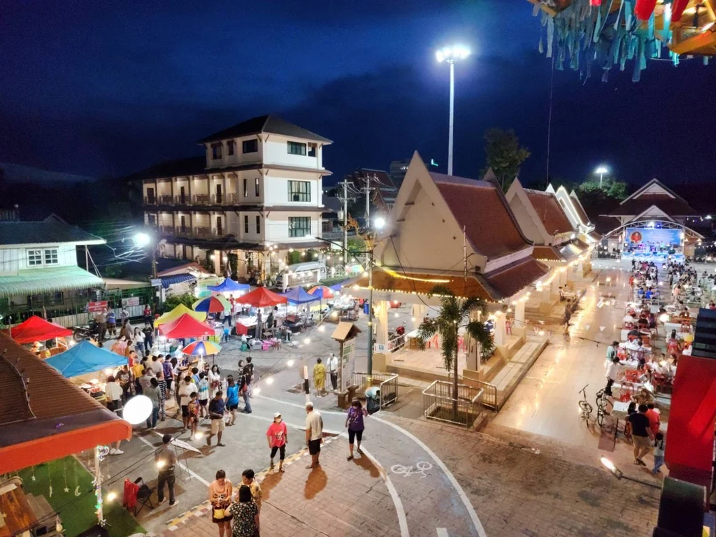 ถนนคนเดินหน้าโรงแรมริมโขงหนองคาย